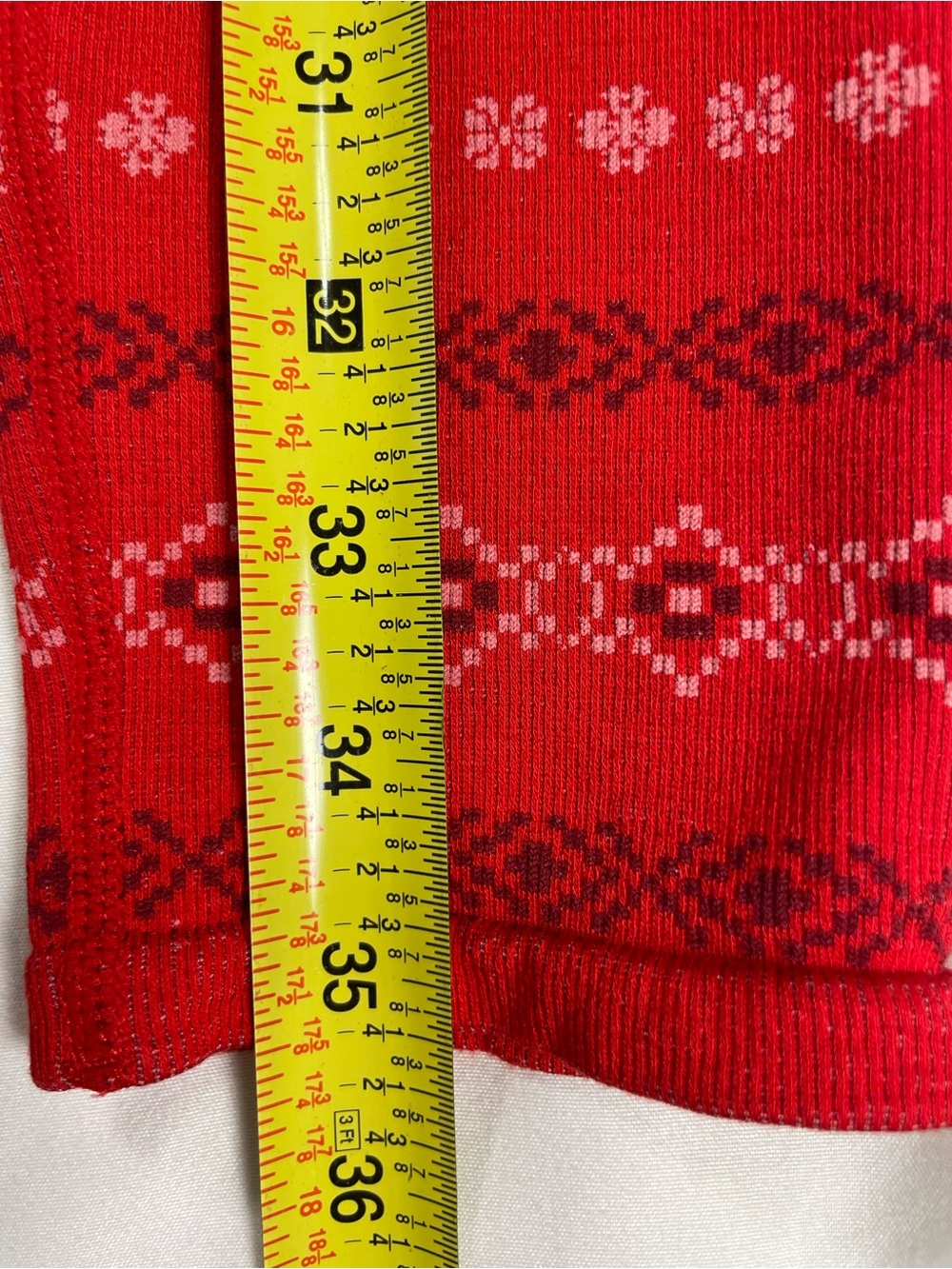 Fabletics Red Fair Isle Nordic Matching Set Leggings Top Women’s M Holiday - Picture 11 of 12